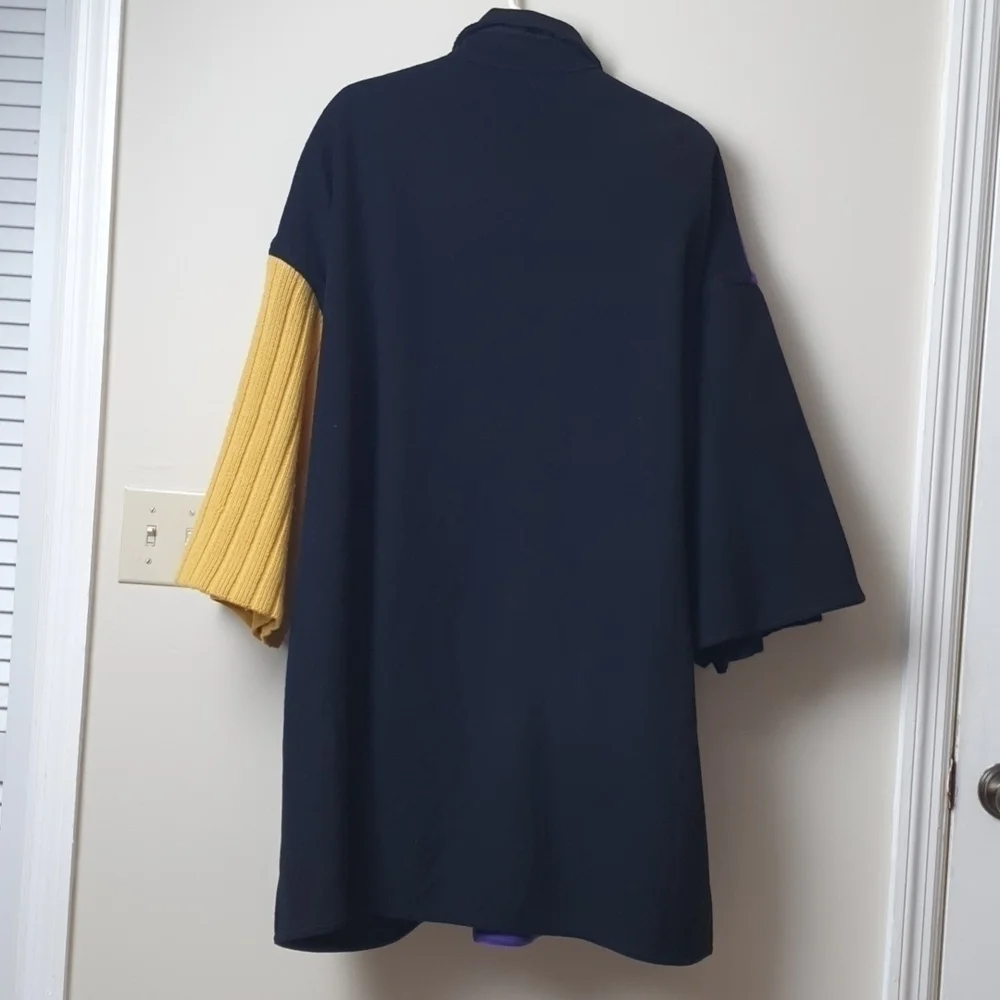 Vintage Rare Mondrian Colorblock Blended Wool Oversized Jacket
